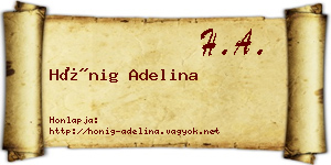 Hönig Adelina névjegykártya
